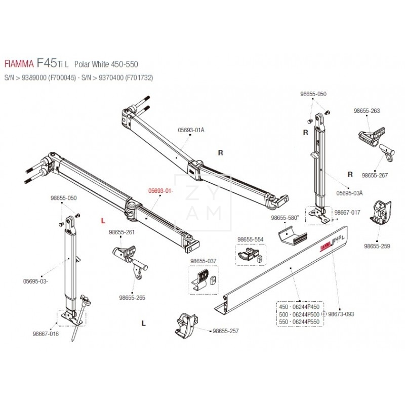 BRAZO F45TIL 450-550