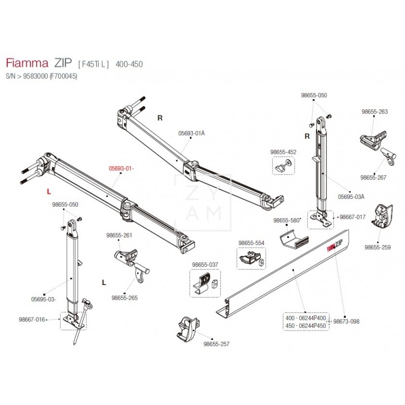 BRAZO F45TIL 450-550