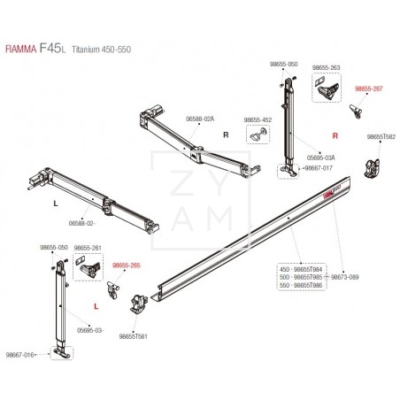 SOPORTE PATA F45L/F45TIL 450-550