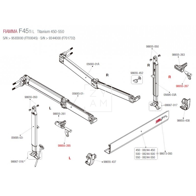SOPORTE PATA F45L/F45TIL 450-550