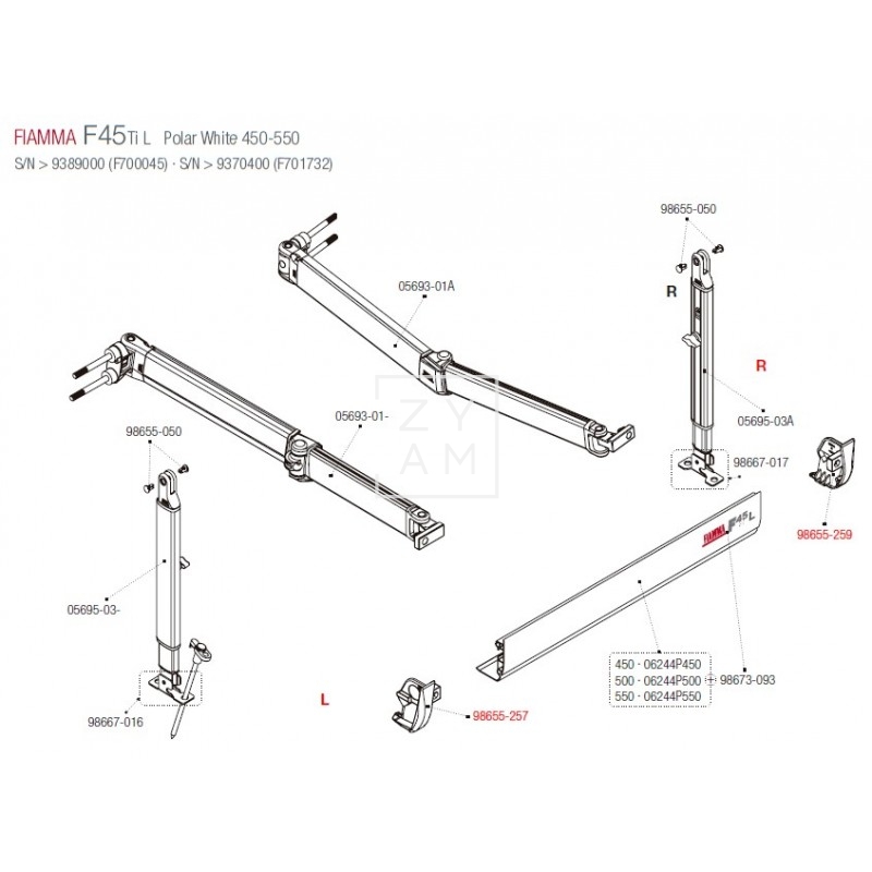 TAPA FRONTAL F45TIL 450-550