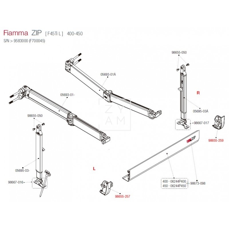 TAPA FRONTAL F45TIL 450-550