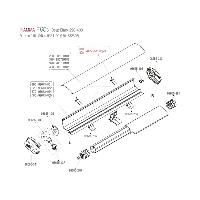 KIT PARO TAPA F65 PAR