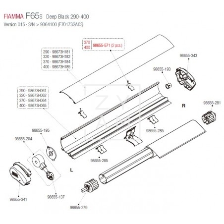 KIT PARO TAPA F65 PAR