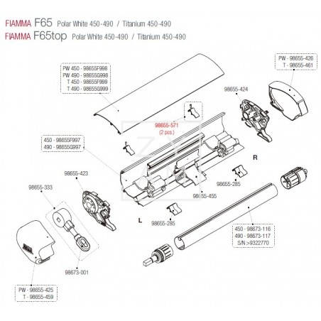 KIT PARO TAPA F65 PAR