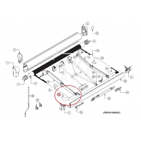 ARTICULACION BRAZO PW1000 DOMETIC IZQ