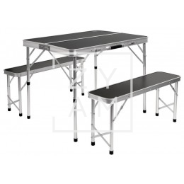 MESA CON BANCOS 90X67X70