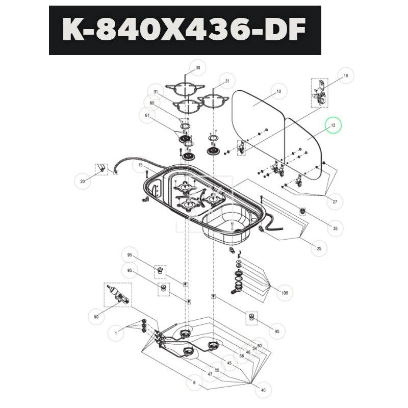 TAPA CRISTAL DERECHA COCINA 84X43