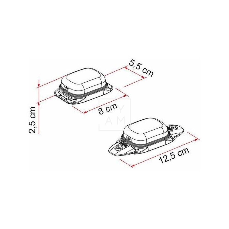 LAMPARA LED FIAMMA WARNING SOLAR