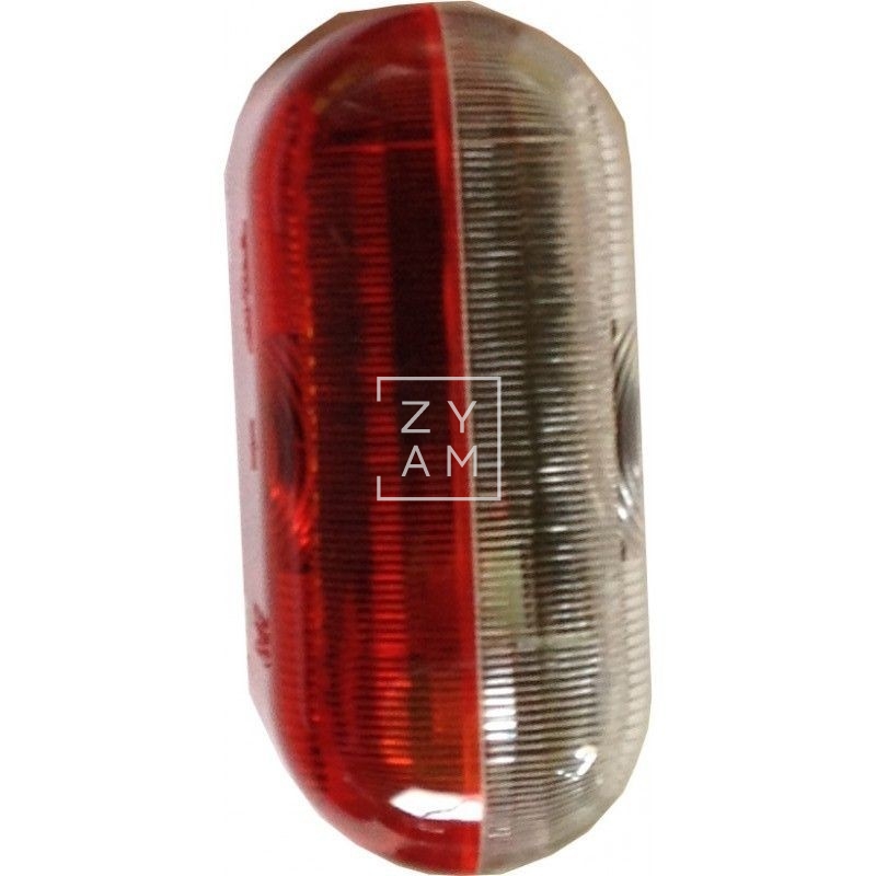 PILOTO LATERAL OVALADO BLANCO/ROJO 90X40X40