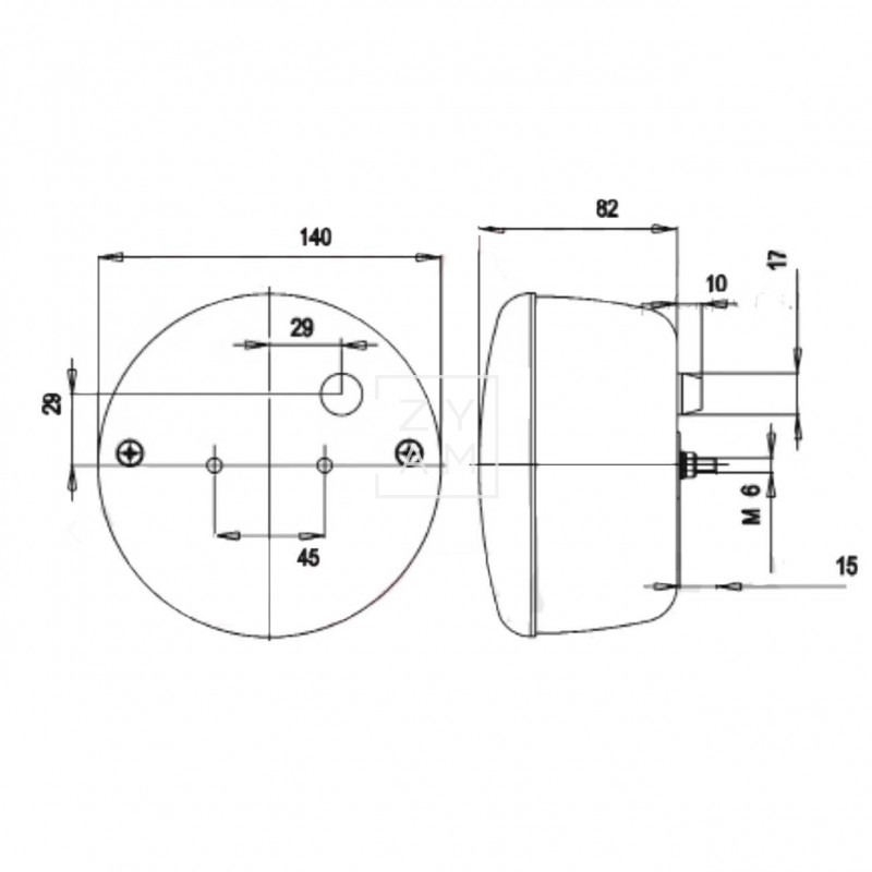 PILOTO REDONDO 3 FUNCIONES