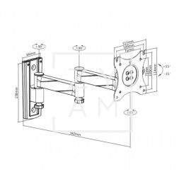 Soporte TV Brazo 3 Articulaciones