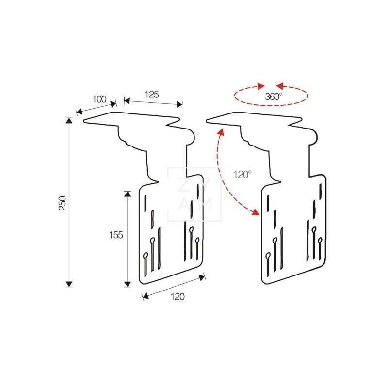 SOPORTE TV LCD TECHO