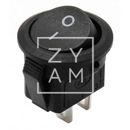 INTERRUPTOR REDONDO MINI 16MM 5A NEGRO