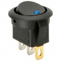 Interruptor Redondo C/Led 20mm 20A Negro