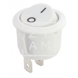 INTERRUPTOR REDONDO 20MM 10A BLANCO