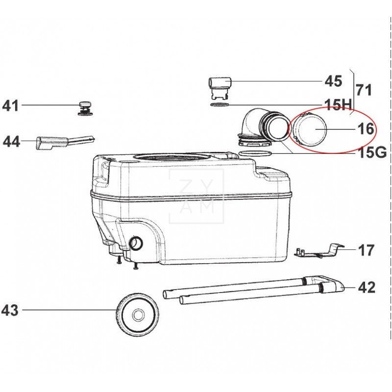 TAPON DEPOSITO RESIDUOS DOMETIC CTS 972/976