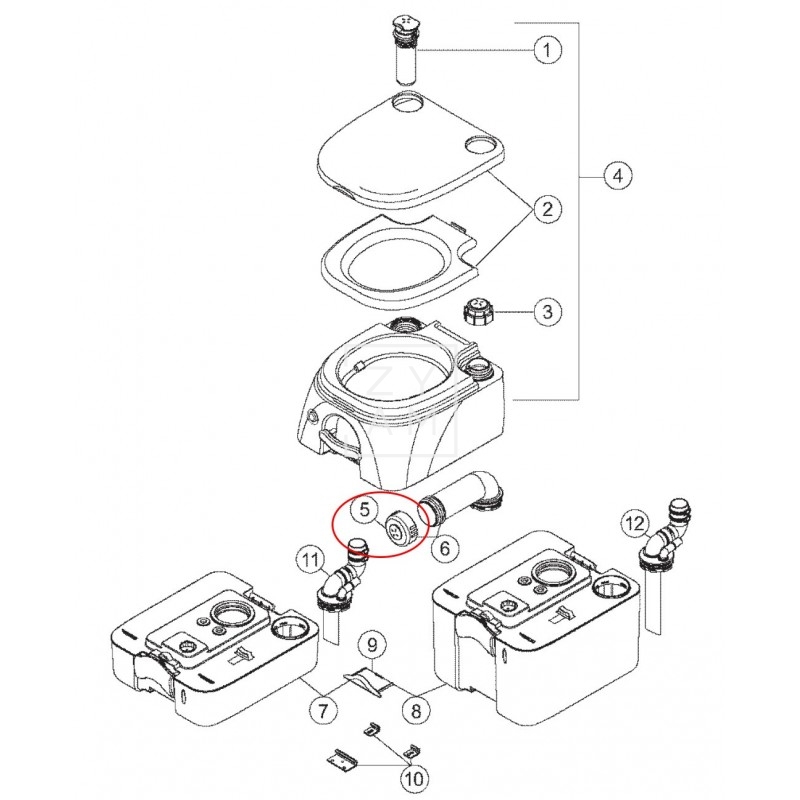 TAPON DEPOSITO RESIDUOS DOMETIC CTS 972/976