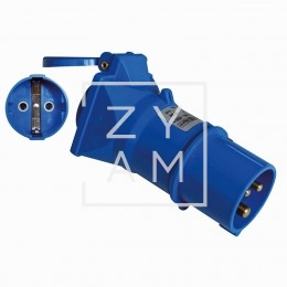 Clavija Adaptador 220V CEE Macho a Schuko Hembra