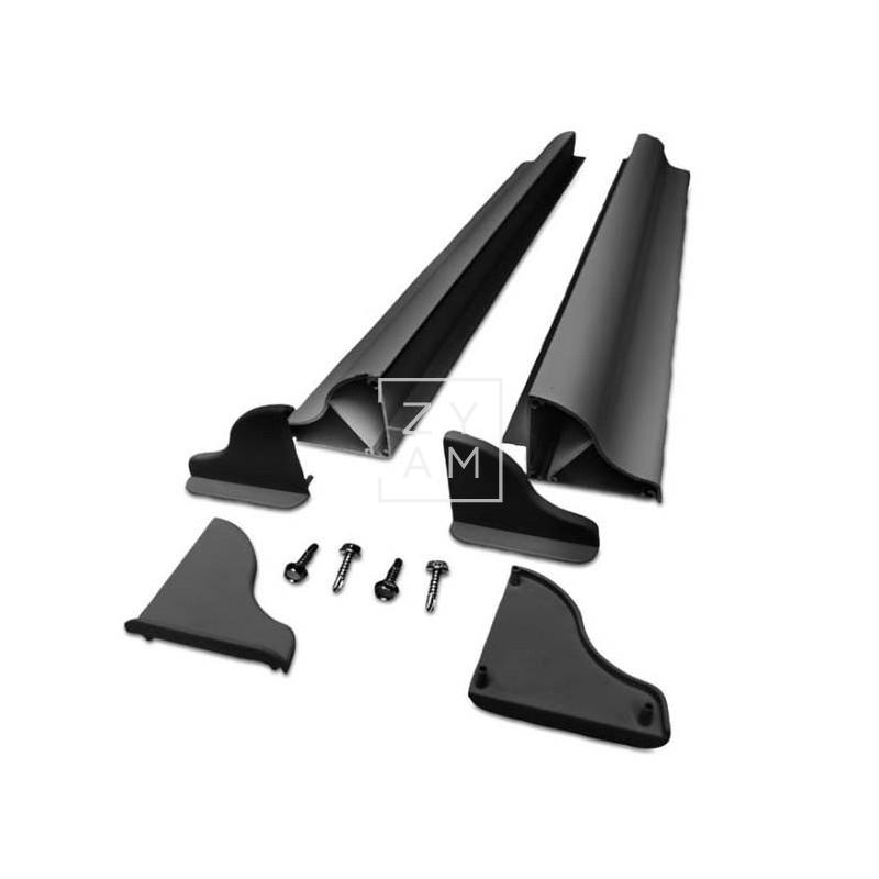 KIT SOPORTES PANEL 550MM NEGRO