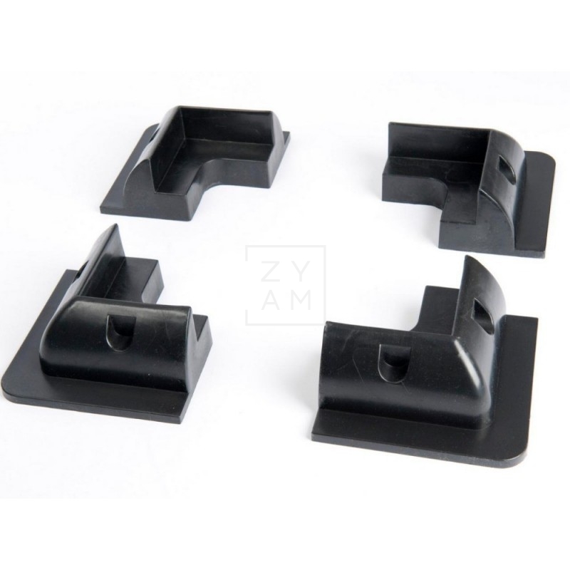 KIT SOPORTES PANEL CORNER 150MM X4 NEGRO