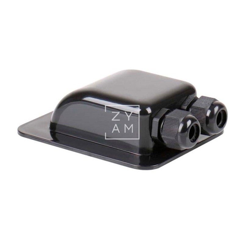 CRUZA CASCOS PLACA SOLAR DOBLE NEGRO