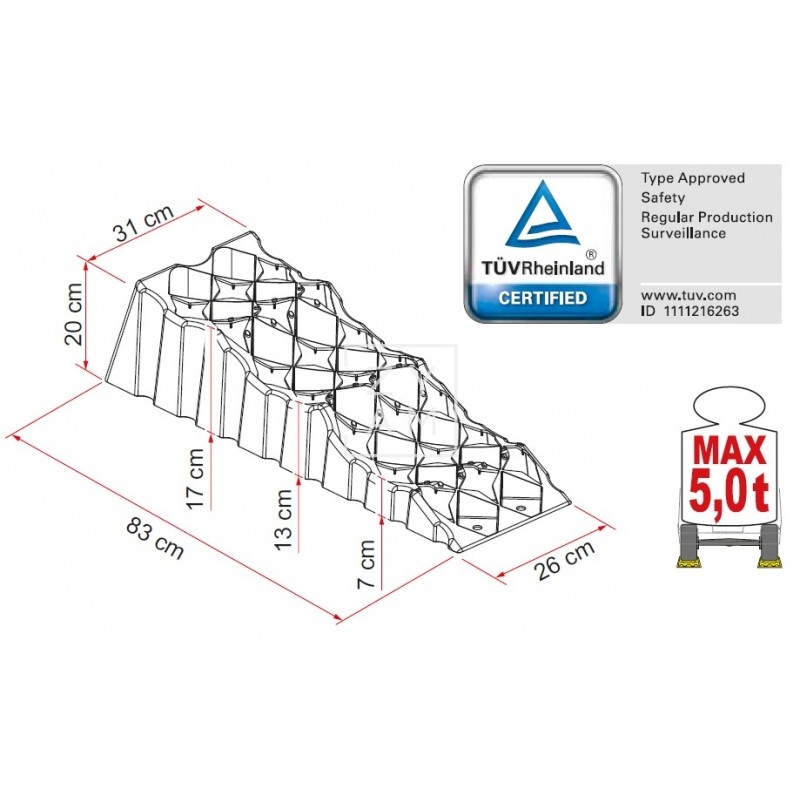 Cuñas Nivelación Fiamma Level Up Premium con Funda - Zyam.es