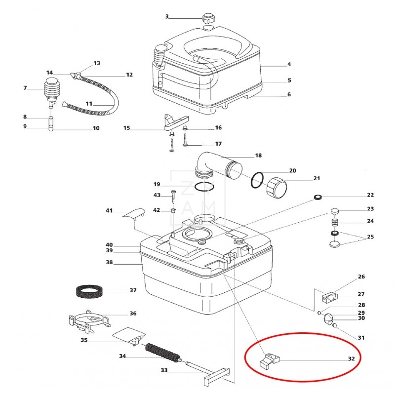 FLOTADOR THETFORD C2/C3/C4/235-465