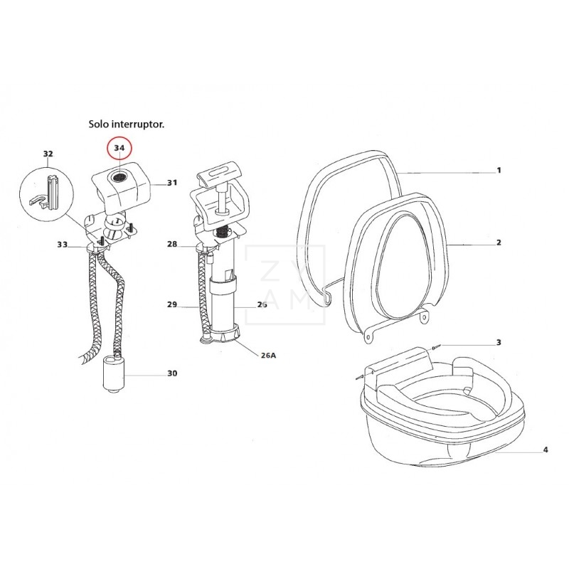 INTERRUPTOR CASSETTE C200