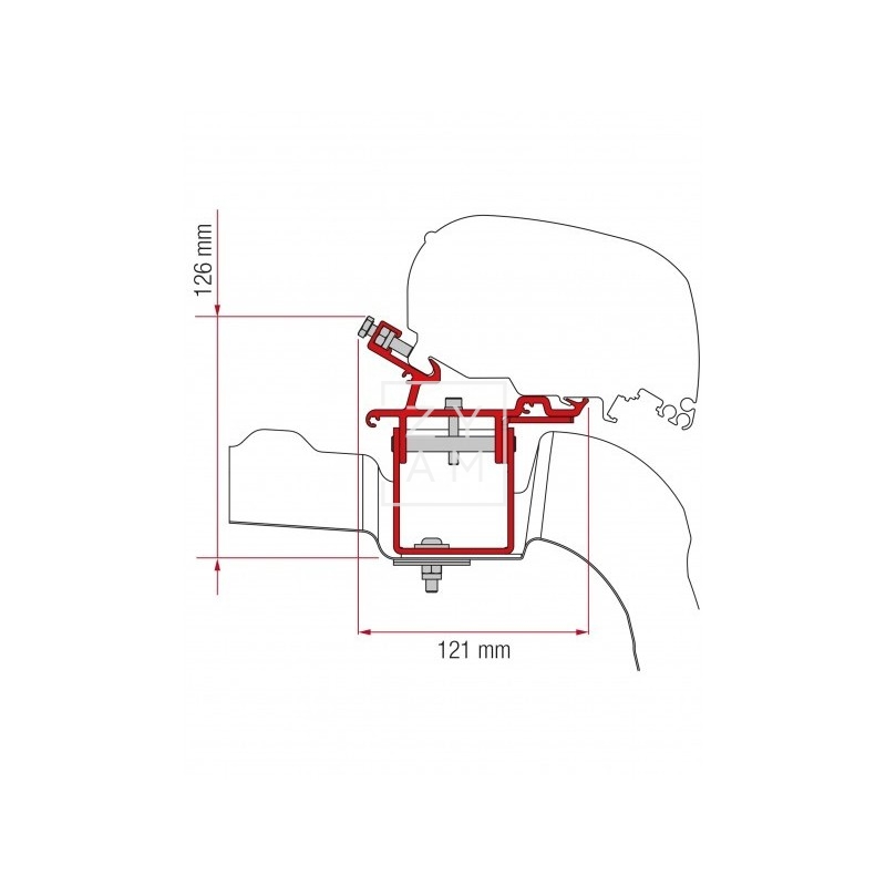 Kit Anclaje F80/65 Crafter/TGE 2590mm