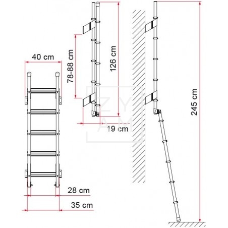 ESCALERA FIAMMA DELUXE 5D