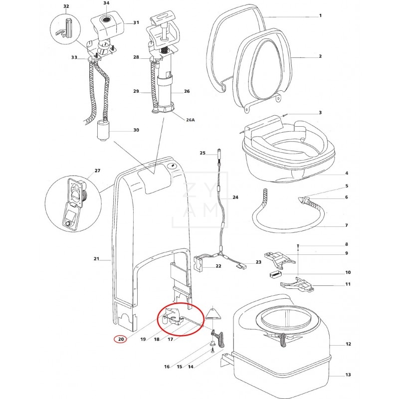 MECANISMO DESCARGA C200