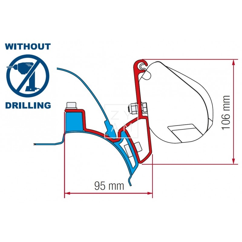 Kit Anclaje F35 VW T5 / T6 California
