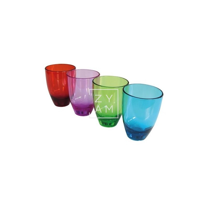 PACK 4 VASOS MASSA 18CL COLORES