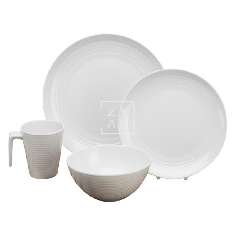 CONJUNTO MELAMINA VAINILLA 16PIEZAS