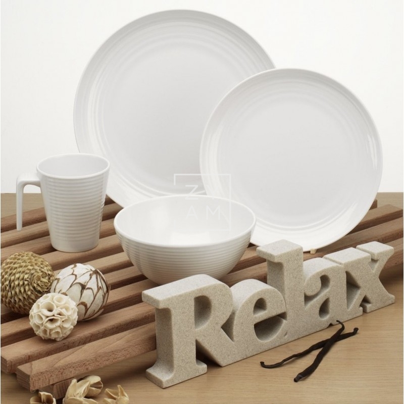 CONJUNTO MELAMINA VAINILLA 16PIEZAS