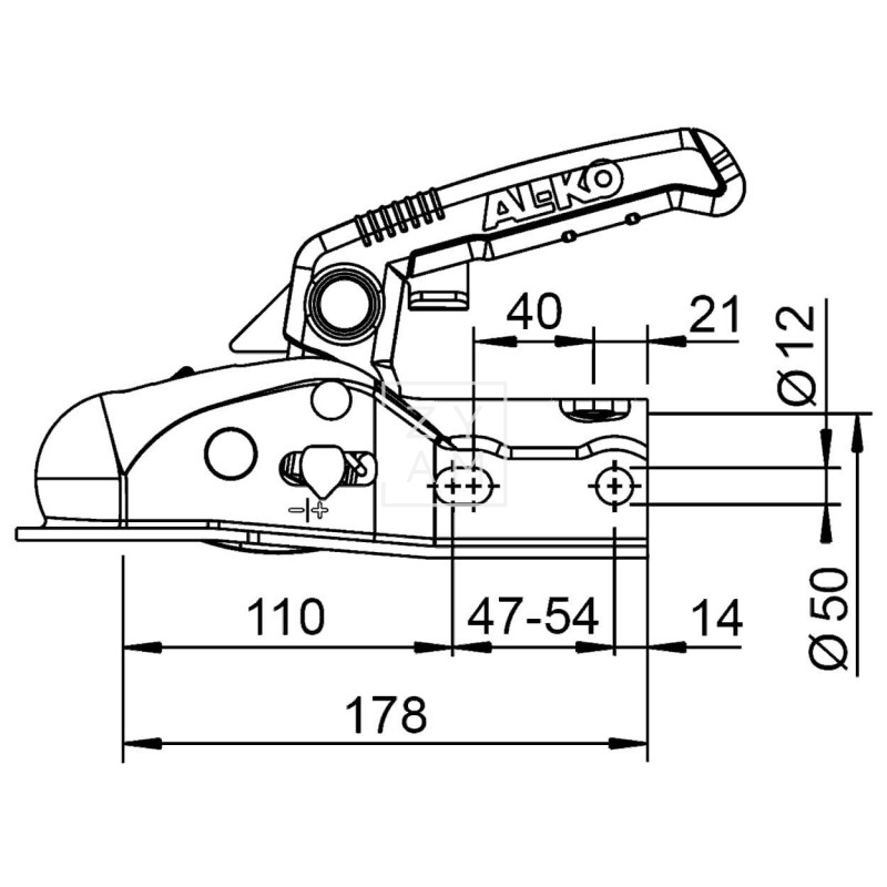ENGANCHE CABEZAL ALKO 161 35/50