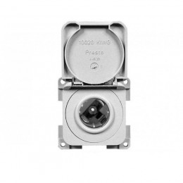 Enchufe 12V Auto C/Tapa Gris Claro