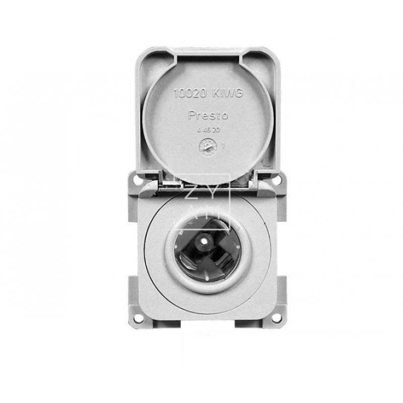 ENCHUFE 12V AUTO C/TAPA GRIS CLARO