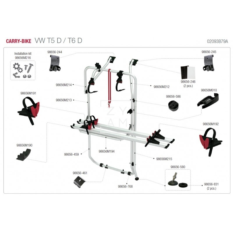 Fiamma Carry-Bike VW T5 D / T6 D