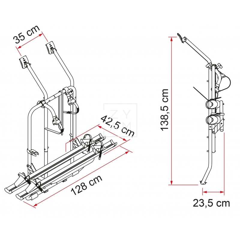 Portabicicletas para VW T4 Doble Puerta