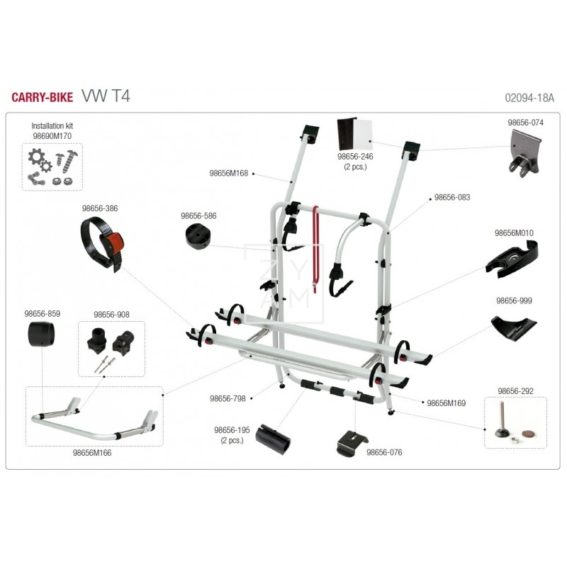 Portabicicletas para VW T4