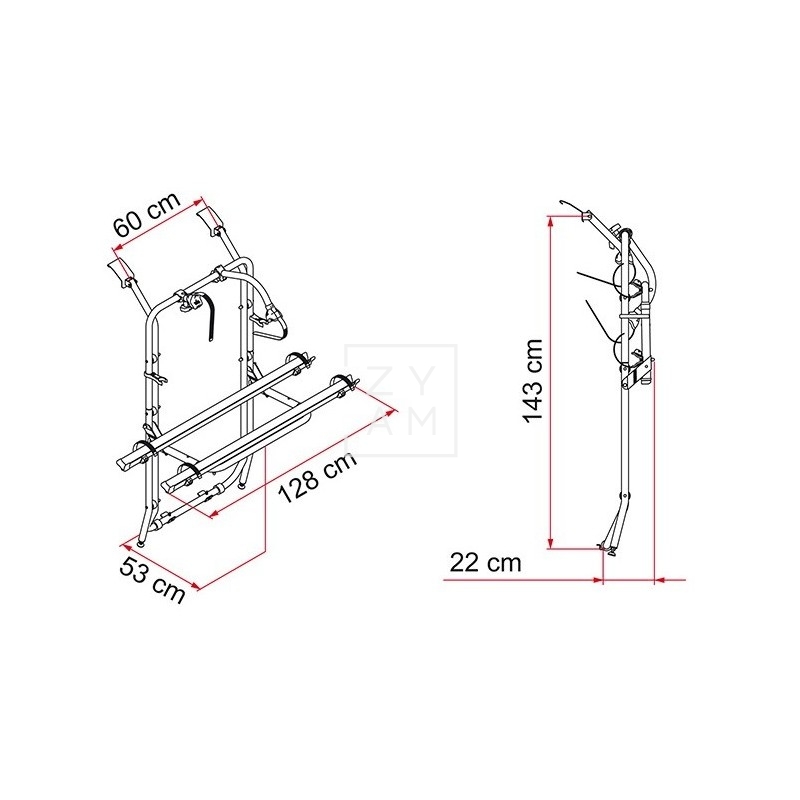 Portabicicletas Fiamma Carry-Bike para Trafic/Vivaro/Talento