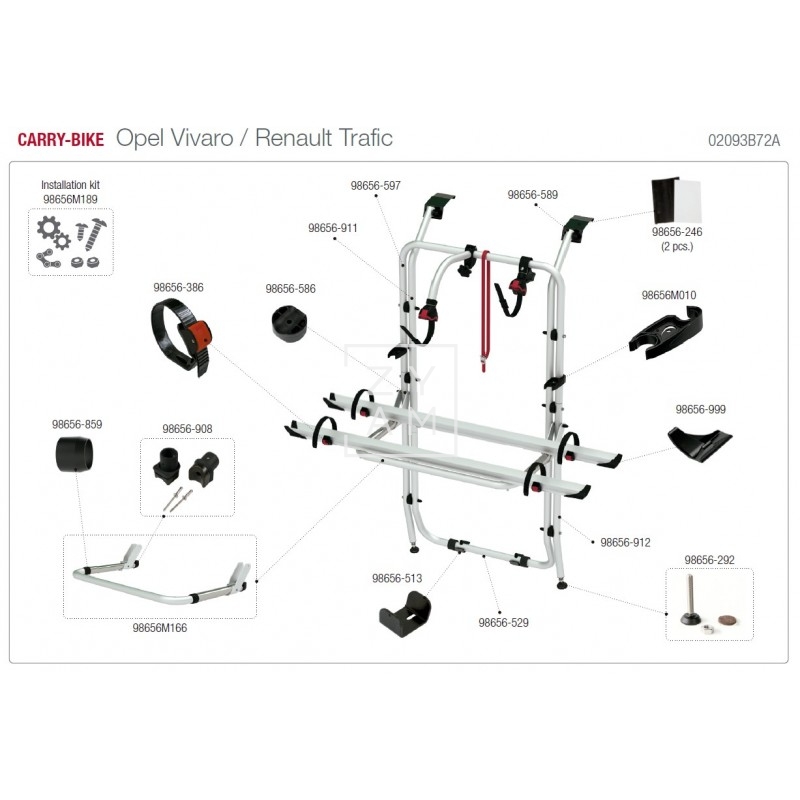 Portabicicletas Fiamma Carry-Bike para Trafic/Vivaro/Talento