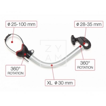 BRAZO FIAMMA BIKE-BLOCK PRO S BLACK