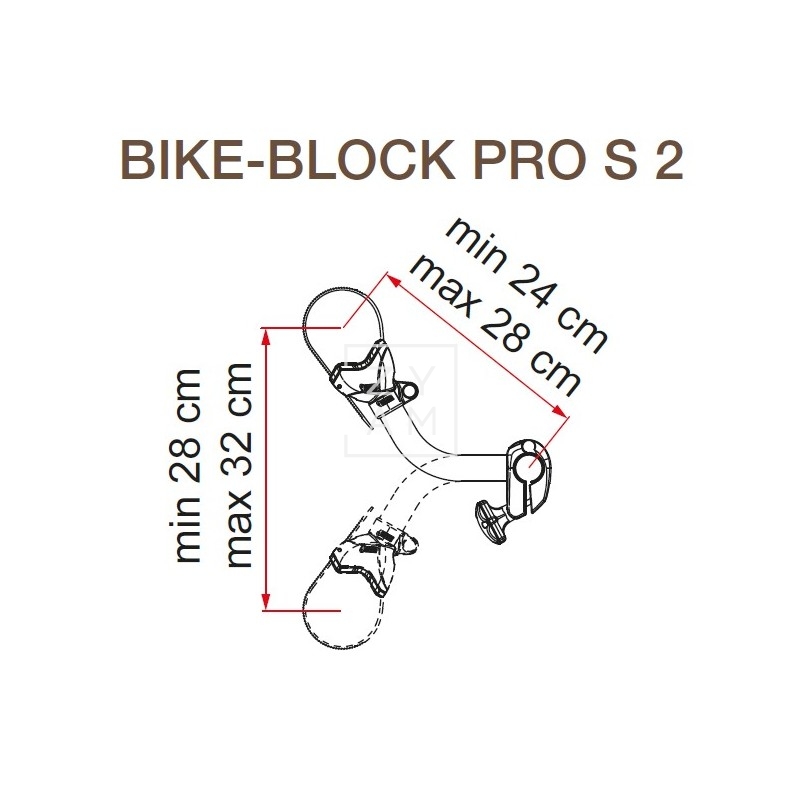 BRAZO FIAMMA BIKE-BLOCK PRO S BLACK