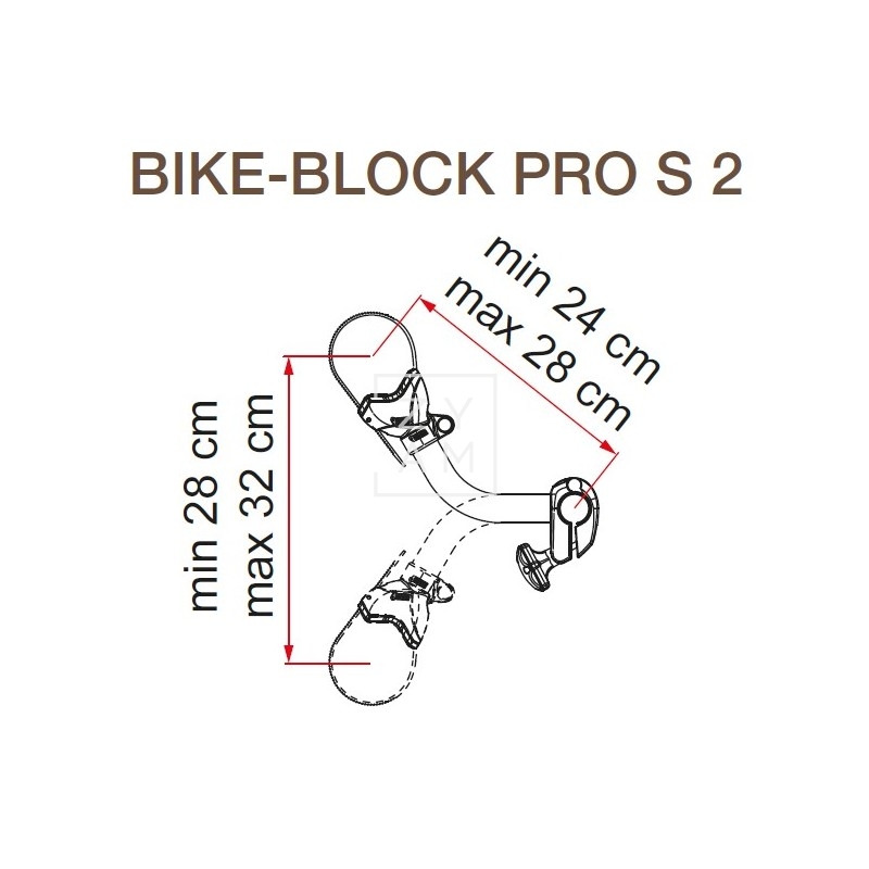 BRAZO FIAMMA BIKEBLOCK PRO S BLACK para Caravanas Modelo BIKEBLOCK