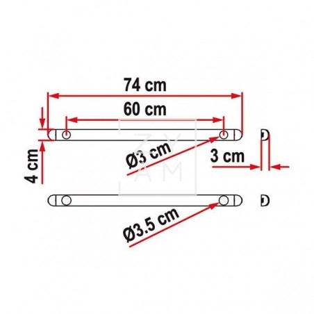 KIT SUPPORT BAR FIAMMA CARRY-BIKE