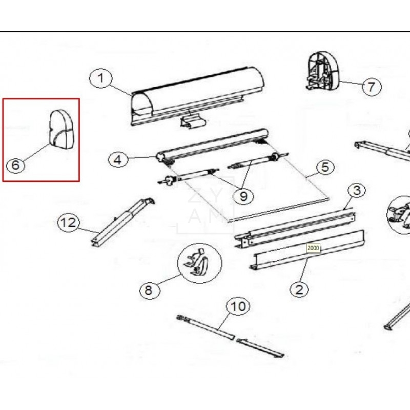 TAPA IZQUIERDA OMNISTOR THULE 2000