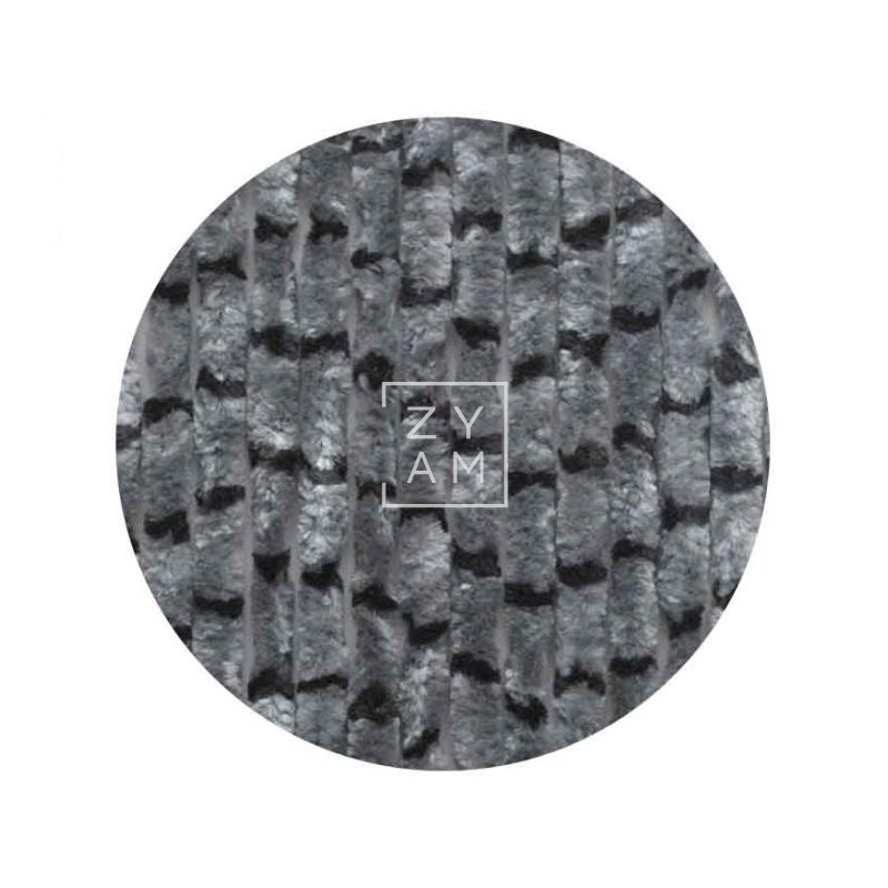 Cortina Terciopelo Gris y Negro 56x185 cm - Zyam.es